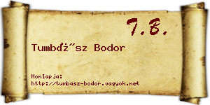 Tumbász Bodor névjegykártya